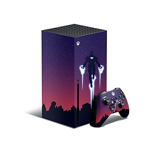 X1 Series X Console Controller Skin De 46 North Design, La Misma Calidad De Calcomanía Para Automóviles, Power Hero Speed Neon Light Ciudad Noche Purple, Alta Calidad, Duradera, Fabricado En Canadá