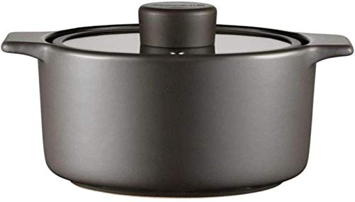 XY-M Casserole Casserole Pot Casserole Stew Pot Tone - Actualización de la actualización de la Resistencia de Alta Temperatura Nutrición Completa versión Deliciosa Capacidad Duradera 2500ml_Black