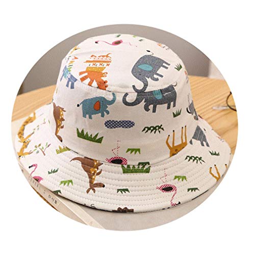 YAOXI Verano Muchachas De Los Bebés De Dibujos Animados para Niños Pequeños Cactus Imprimir Bucket Las Gorras Reversible Sun Headwear,A