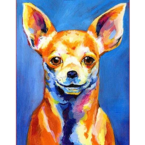 yaoxingfu Sin Marco Un Cachorro Serio Animal Canvas Wedding Decoration Art Picture Gift 60x90cm