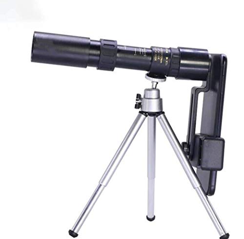 Ybzx Telescopio de Zoom elástico de Bolsillo portátil 10-30X25, telescopio de Metal, monocular HD portátil para observación de Aves, Caza, Camping