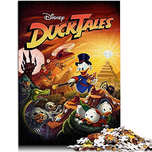 YITUOMO Rompecabezas de 500 piezas para adultos o adolescentes DuckTales de programas de televisión póster clásico rompecabezas educativos juguetes DIY regalo divertido juego 52 x 38 cm