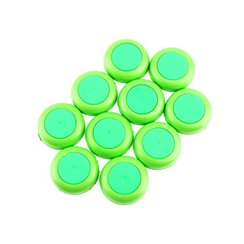 Yosoo Discos volantes recargables para Nerf Juguete para niños Arma Pistola Dardos Redondo de Cabeza Redonda Blaster para Nerf Vortex Blaster, Praxis, NITRON, VIGILON, Soft Disc Green (10 unidades)