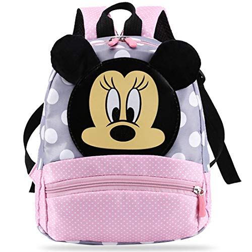 YUESEN Mochilas Escolares Material Escolar para Niñas Mochila Infantil con Mickey Mouse en Diseño 3D Mochila Rosa de Gran Capacidad Regalos Originales para Niñas