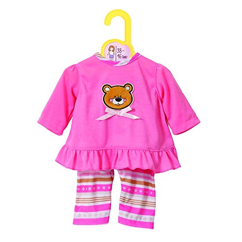 Zapf-870075 ZAPF Creation 870075-Conjunto de pijama Dolly Moda, Multicolor (Rosa), 39-46 cm, modelo, color surtido, 39–46 cm (870075)