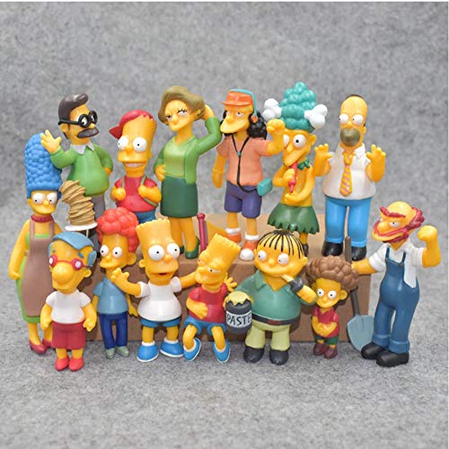 zdfgv 14 unids/Set Anime Toy Simpsons Familia PVC Figuras Colección Modelo Juguetes 5-8cm