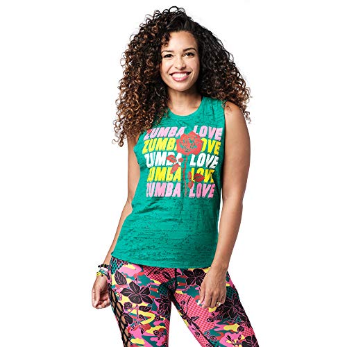 Zumba Burnout - Camiseta de entrenamiento de danza con impresión gráfica para mujer, bosque, grande