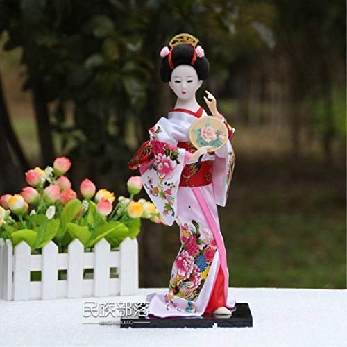 zzzddd Escultura De Escritorio,Hermosas Esculturas Hechas A Mano Artesanal 30Cm Muñeca Geisha Novedad Regalos Regalos De Artesanía Japonesa para La Decoración del Hogar