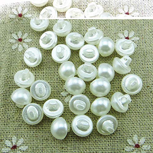 100PCS botones blancos perla 8MM abrigo botas coser ropa accesorios R-256-11a8