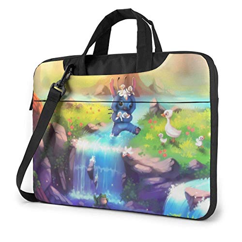 15.6″Durable Hombro Mensajero Bolsa maletín PC Lilo y Stitch Moda Impermeable Ordenador Portátil/portátil/Tablets