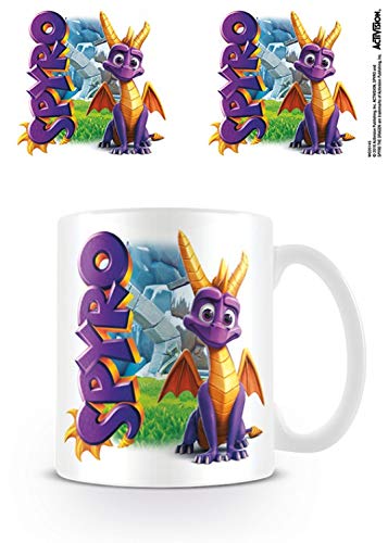 1art1 Spyro, Good Dragon Taza Foto (9x8 cm) Y 1x Pegatina Sorpresa