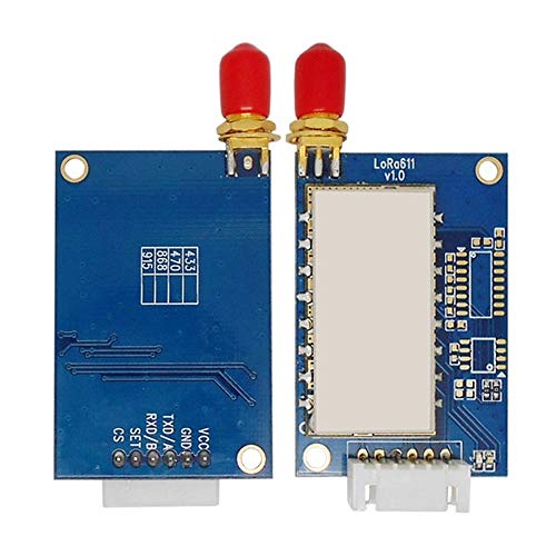 2 unidades/lote 4 ~ 5 km 868 MHz | 433 MHz UART módulo de radio de puerto AES cifrado de malla Netwrok LoRa Transceptor de datos