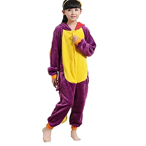 ABYED Pijama Animal Entero Unisex para Adultos Niños con Capucha Ropa de Dormir Traje de Disfraz para Festival de Carnaval Halloween Navidad