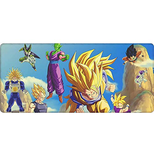 Alfombrilla de ratón para Juegos Anime Dragon Ball Z-2 Alfombrilla de ratón para Ordenador portátil Alfombrilla de ratón Espesar Impermeable 900X400X3MM XXL