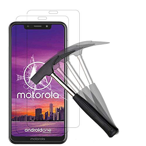 ANEWSIR [2 Pack Protector de Pantalla para Motorola One, Cristal Templado Motorola One, Vidrio Templado película Protectora para Motorola Moto One [Ultra-Transparente] [Resistente a Arañazos]