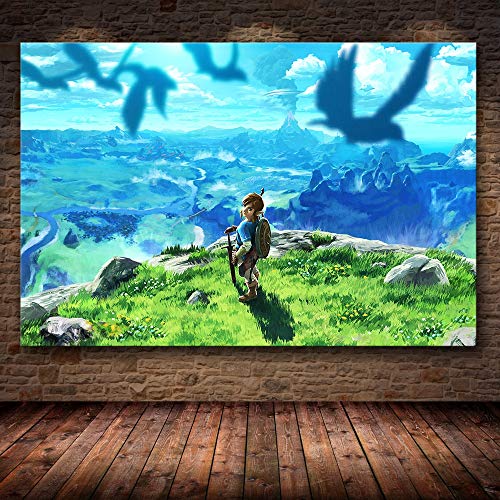 AQgyuh Puzzle 1000 Piezas Pintura del Juego The Legend of Zelda: Breath of The Wild Puzzle 1000 Piezas Animales Juego de Habilidad para Toda la Familia, Colorido Juego de ubicación.50x75cm(20x30inch)