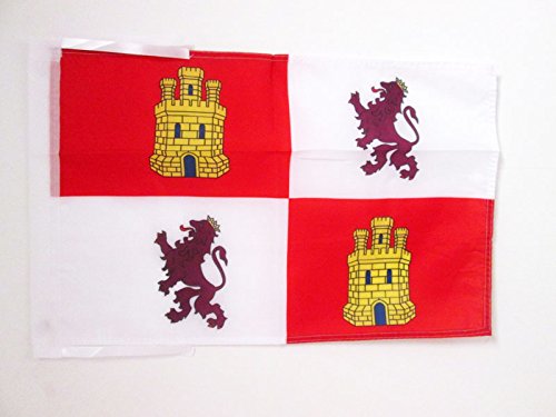 AZ FLAG Bandera de Castilla Y LEÓN 45x30cm - BANDERINA CASTELLANOLEONESA 30 x 45 cm cordeles