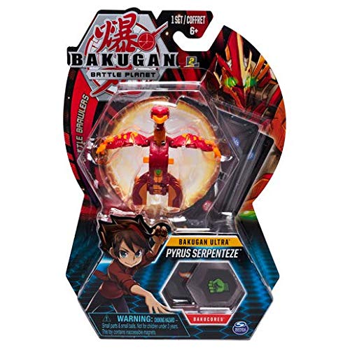 BAKUGAN – Pyrus Serpenteze – 8cm Figura de acción y Tarjeta de Trading