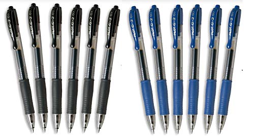 Boligrafos pilot g2 pack 12 u.(6 azules,6 negros)