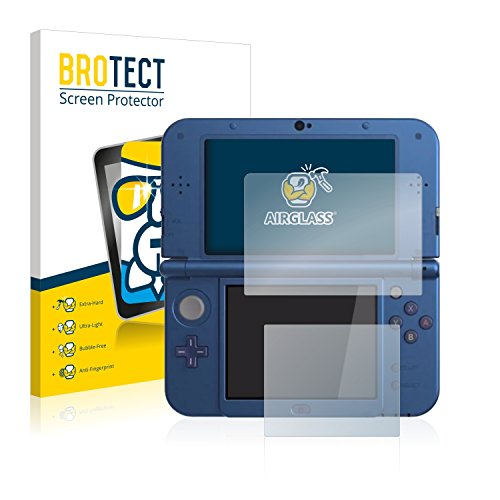 BROTECT Protector Pantalla Cristal Compatible con Nintendo New 3DS XL Protector Pantalla Vidrio - Dureza Extrema, Anti-Huellas, AirGlass