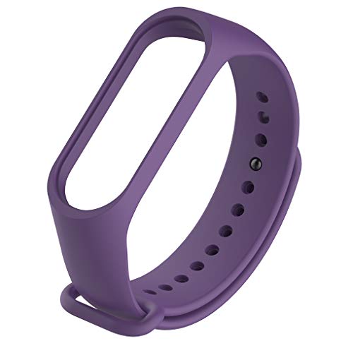 Busirde Correa de Repuesto para Xiaomi MI 3 TPU Pulsera de la Correa de muñeca Inteligente Sustituir Accesorios púrpura para Xiaomi Mi Band 3