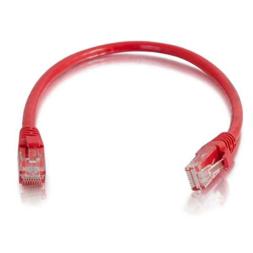 C2G Cable de conexión de Red de 3 m Cat6 sin blindaje y con Funda (UTP), Color Rojo - Cable de Red (Color Rojo, Cat6, U/UTP (UTP), RJ-45, RJ-45, Macho/Macho, Oro)