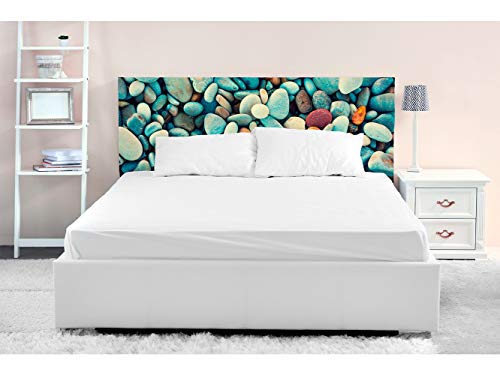 Cabecero Cama PVC Piedras de Colores 150x60cm | Disponible en Varias Medidas | Cabecero Ligero, Elegante, Resistente y Económico