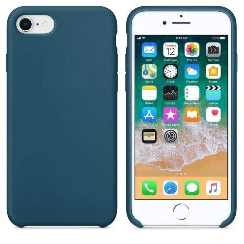 CABLEPELADO Funda Silicona iPhone 7/8 Textura Suave Color Azul Cosmos