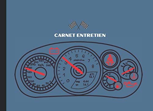 CARNET ENTRETIEN: Notice suivi entretien automobile, carnet de bord, livret réparation révision de votre auto, véhicule, page facile à remplir, livre broché, carnet original voiture de collection