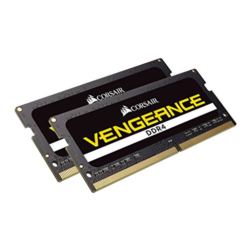 Corsair Vengeance - Módulo de Memoria de 32 GB (2 x 16 GB, DDR4, 2666 MHz, SODIMM 260 Pin), Negro (CMSX32GX4M2A2666C18)