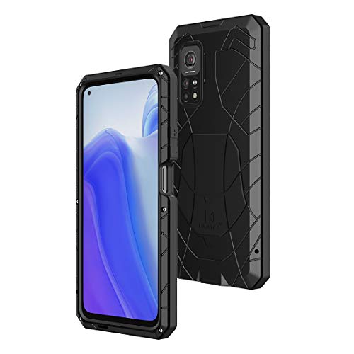 Cresee Funda para Xiaomi Mi 10T / Mi 10T Pro 5G, protección completa, armadura de metal resistente, resistente a prueba de golpes, carcasa de TPU resistente para Mi 10T / 10T Pro (negro)