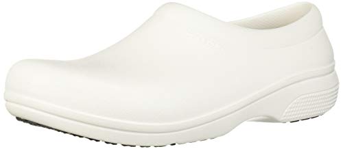 Crocs On The Clock Work SlipOn, Unisex Adulto Zapato, Blanco (White), 42-43 EU