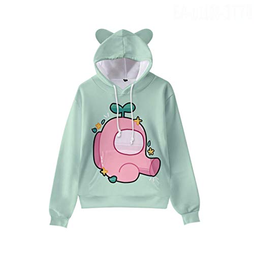 Dannel New Kawaii Cat Ear Children Hoodie Among Us Impostor Cartoon Cosplay Boys Girls Pullover Hoodie Sweatshirt Unisex Streetwear