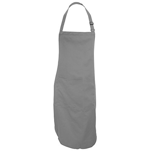 Dennys - Delantal de trabajo con bolsillo Modelo Catering Unisex (Talla Única) (Gris tormenta)