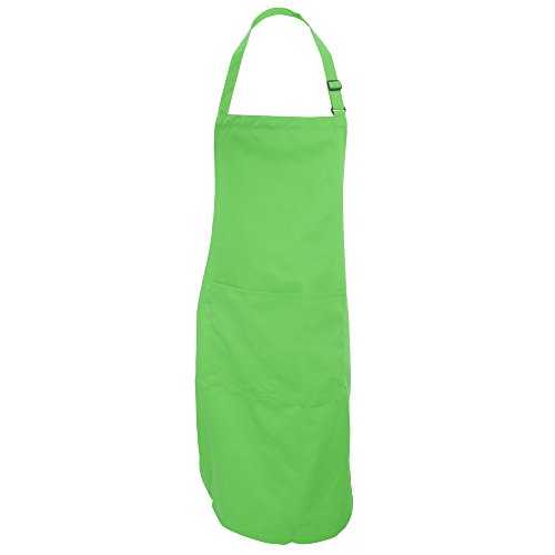 Dennys - Delantal de trabajo con bolsillo Modelo Catering Unisex (Talla Única) (Verde zest)