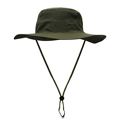 DORRISO Sombrero para el Sol Unisexo UPF 50+ Anti-UV Vacaciones Viaje Playa Gorro de Pesca, Talla única Sombrero