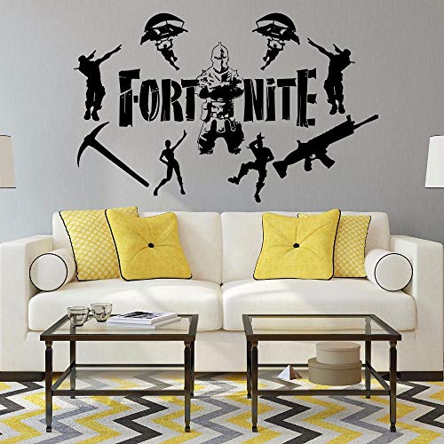 Dtcrzjxh Juego De   Etiqueta De La Pared   Xbox Ps4 Gamer Etiqueta De La Pared Personajes De Vinilo Danza Juegos Art Boy Room 90X56Cm