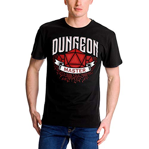 Elbenwald Dungeon Master Camiseta Hombre para fanáticos de Dungeons & Dragons Algodón Negro - S