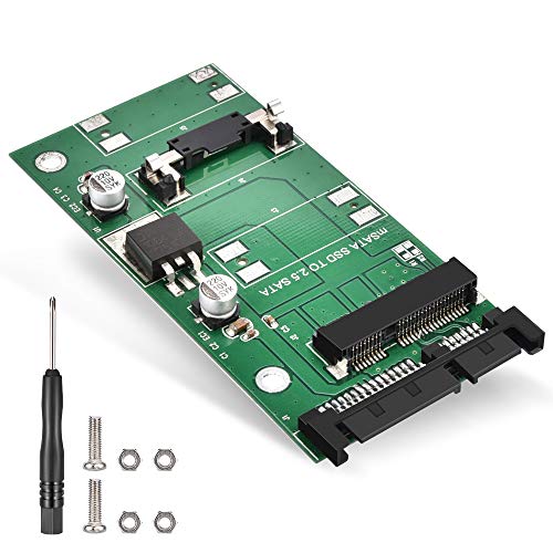 ELUTENG - Adaptador mSATA para Mini PCIe mSATA SSD de 30 x 50 mm, m-SATA unidad de estado sólido de 6 Gpbs mSATA a 22 pines SATA III Converter para Mini PCIe mSATA SSD de 30 x 50 mm