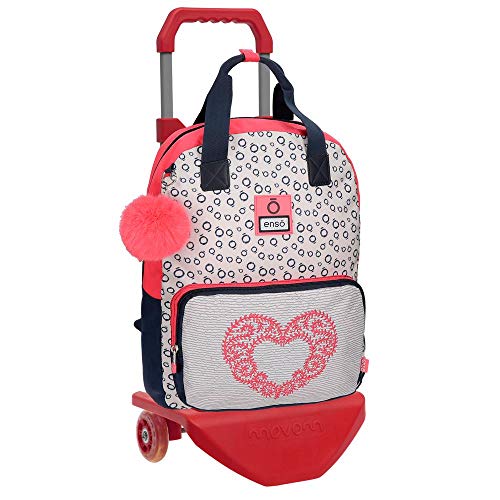 Enso Heart Mochila con Carro Multicolor 30x40x13 cms Poliéster 15.6L