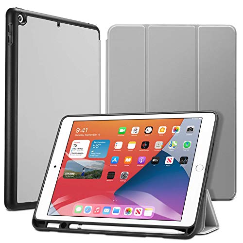 ESR Funda para iPad 8ª (2020)/7ª (2019) generación 10,2 Pulgadas con Soporte para el Pencil [Soporte Tríptico] [Modo Automático de Reposo/Actividad] Serie Rebound - Gris