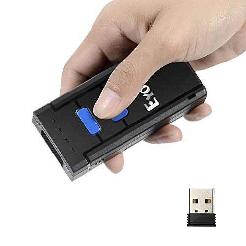 Eyoyo 1D Escáner de Código de Barras Inalámbrico, Lector de Código de Barras con Bluetooth, 2.4G Inalámbrico y Cable de USB Compatible con Windows, Android, iOS, Móviles, Tabletas y Ordenadores