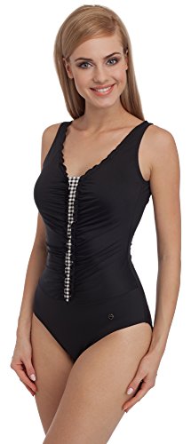 Feba Monokini Moldeador de Silueta Bañadores Trajes de Baño 1 Pieza Ropa Vestidos Playa Verano Mujer F333 (Patrón-337, EU 40 = ES (42))