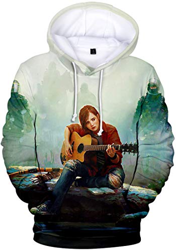 FLYCHEN Hombre Sudaderas con Capucha The Last of Us Part II Juego sobre Juego de rol de Trama de Supervivencia y Supervivencia-Jugar 19687,S