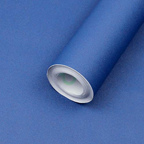 Freshtour Lámina adhesiva autoadhesiva para muebles, PVC engrosado, azul mate, lámina autoadhesiva para muebles, resistente al agua, 60 x 500 cm, lámina decorativa para pared, armario, encimera, mesa