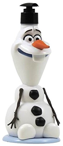 Frozen Olaf 3d – Dispensador de jabón con ducha baño 400 ml, grandes Olaf de figura de Disney 's la Reina de Hielo con dosificadoras y suave badegel/Gel De Ducha