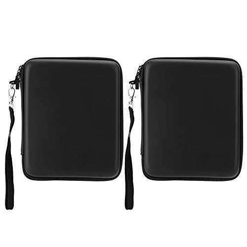 GAESHOW 2 uds. Estuche rígido de Almacenamiento, Estuche portátil, Estuche Protector con Cordones para Estuche rígido Protector 2DS(Negro)