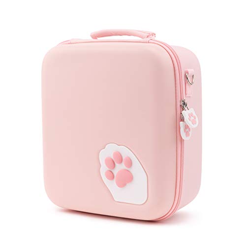 GeekShare - Funda para Nintendo Switch, diseño de huellas de gato, color rosa