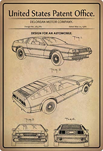 generisch Cartel de Chapa 20 x 30 cm, diseño de Coche de Motor, 1986