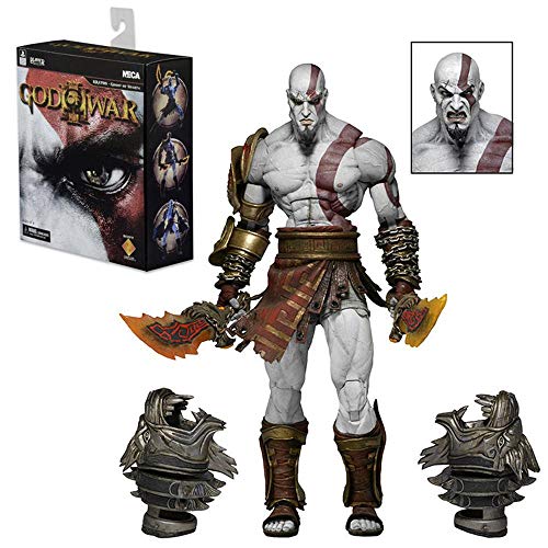 God of War Carácter Figura De Acción De Kratos Móvil Articulaciones Muñeca De Juguete Colección Animada Modelo Estatua Decoración del Hogar, Regalos De Los Niños -18cm A